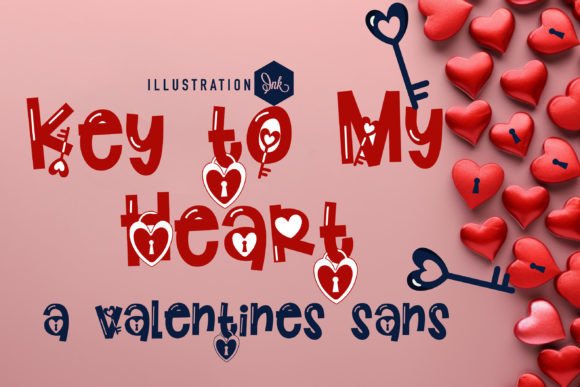 Key to My Heart: A Whimsical Font for Digital Design