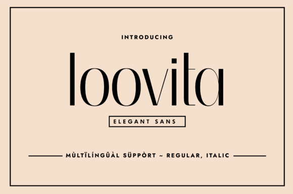Loovita: A Clean Sans Serif Font for Modern Branding