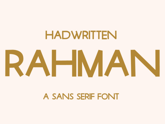 Rahman: A Clean Sans Serif Font for Makers
