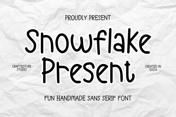 Snowflake Present: A Festive Sans Serif Font for Makers